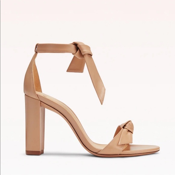 Alexandre Birman Clarita Block Leather Sandal in Nude Size 37 - Picture 2 of 11